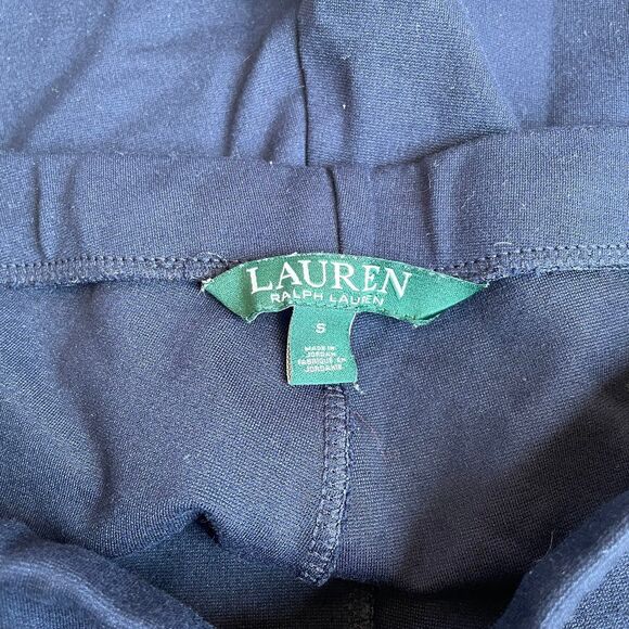 Lauren By‎ Ralph Lauren Navy Blue Leggings Lace Up Ankle Viscose Women's Small - Picture 4 of 7